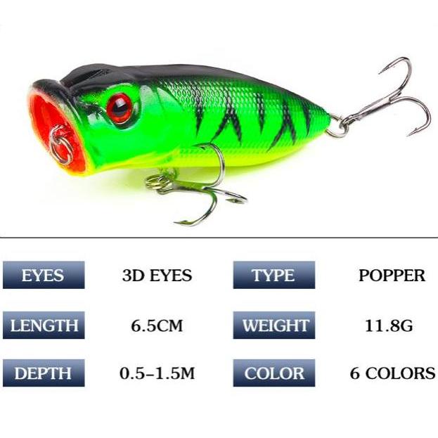 Popper Lure Umpan Pancing Minnow Popping Mancing