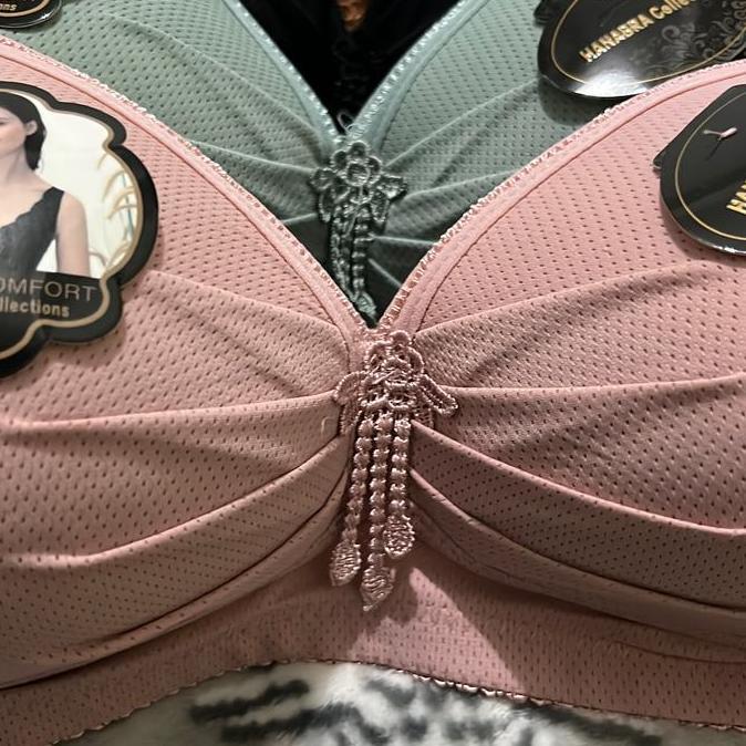 Misa- 2Pcs Bra Cup C 762 Cup Besar Tanpa Kawat Busa Sedang Ukuran 38-48 Kait 3