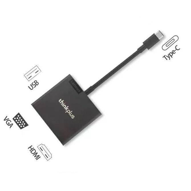 Wurzen- Lenovo Thinkplus Adapter Converter Usb Type C To Vga Hdmi Usb Port 4K