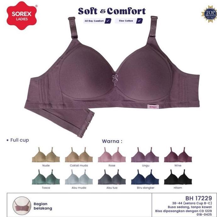 Misa- Paket Bra Sorex Big Cup  - Bra Busa Tanpa Kawat Setara Cup C-D Kait 4 Soft & Comfort - Bh 1722