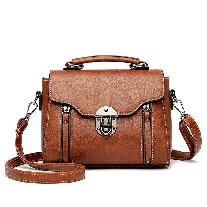 Handbag Minimalis Chicos2024 Tas Jinjing Portabel Tas Persegi Kecil Tas Selempang Bahu Vintage Tas T
