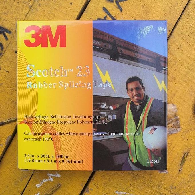 Bijuli- Isolasi 3M Scoth 23 / Rubber Tape 3M /Rubber Splicing Tape Tahan Panas