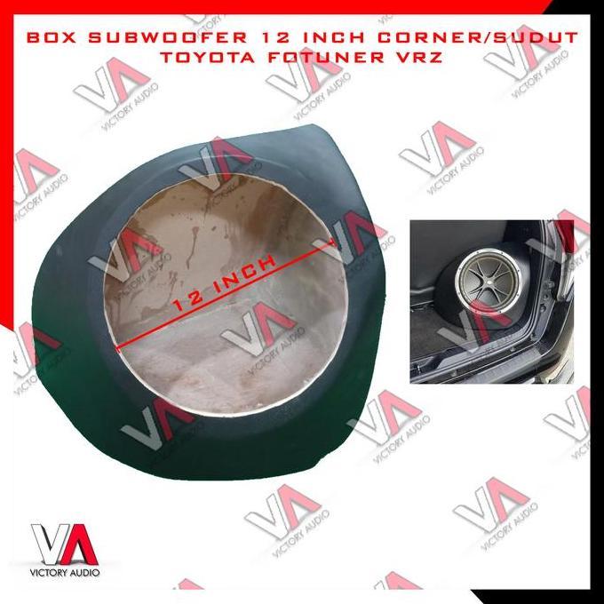 Box Sudut Bahan MDF 18mm Subwoofer Mobil 12 Inch Toyota Fortuner VRZ