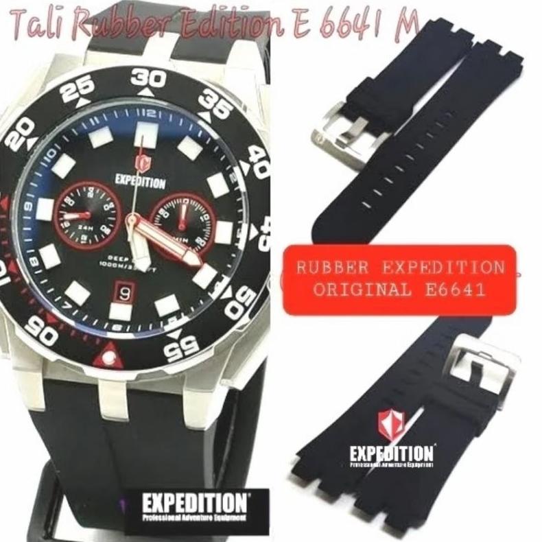 TALI JAM STRAP JAM RUBBER JAM TANGAN EXPEDITION E6641 E 6641 ORIGINAL