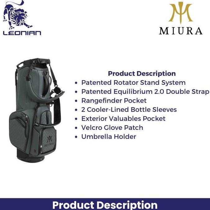 MIURA STAND BAG VESSEL PLAYER V PRO - Tas Golf