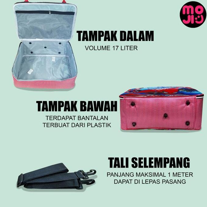 Travel Bag Motif Karakter Tas Selempang Koper Pakaian Mudik Kabin