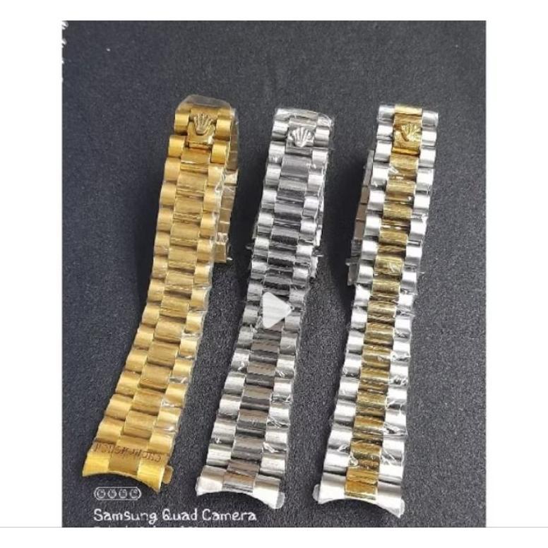 TALI JAM TANGAN PRIA/WANITA, RANTAI STEINLIS STEEL , MERK ROLEX, STRAP KUALITAS SUPER, SOLID TEBAL A
