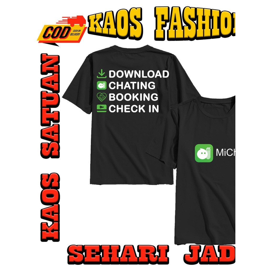 KAOS MICHAT DI WA JADI BADUT DI MICHAT JADI RAJA KAOS KATA KATA MICHAT KAOS BAJU DISTRO ARTISHIRT