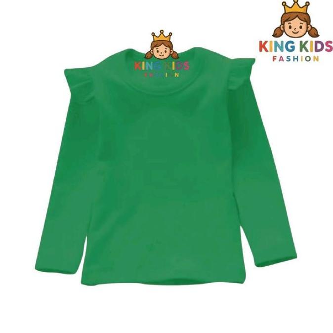 Kaos anak perempuan lengan panjang baju atasan POLOS