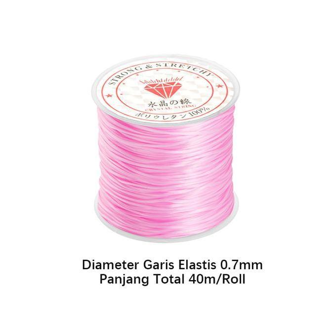 Giuntura- Qiao Tali Elastis Warna-0.7Mm Warni Untuk Diy Gelang & Tasbih | Benang Elastis Kuat Untuk 