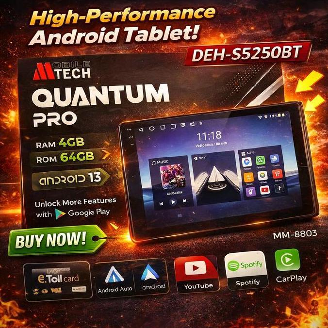 Headunit MTECH MM-8803 QUANTUM PRO 4GB / 64GB NFC / Headunit Android MTECH