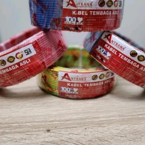 Kabel Nya 1,5Mm 50Yard (45 Mtr) Warna. Hitam. Merah. Biru. Kuning