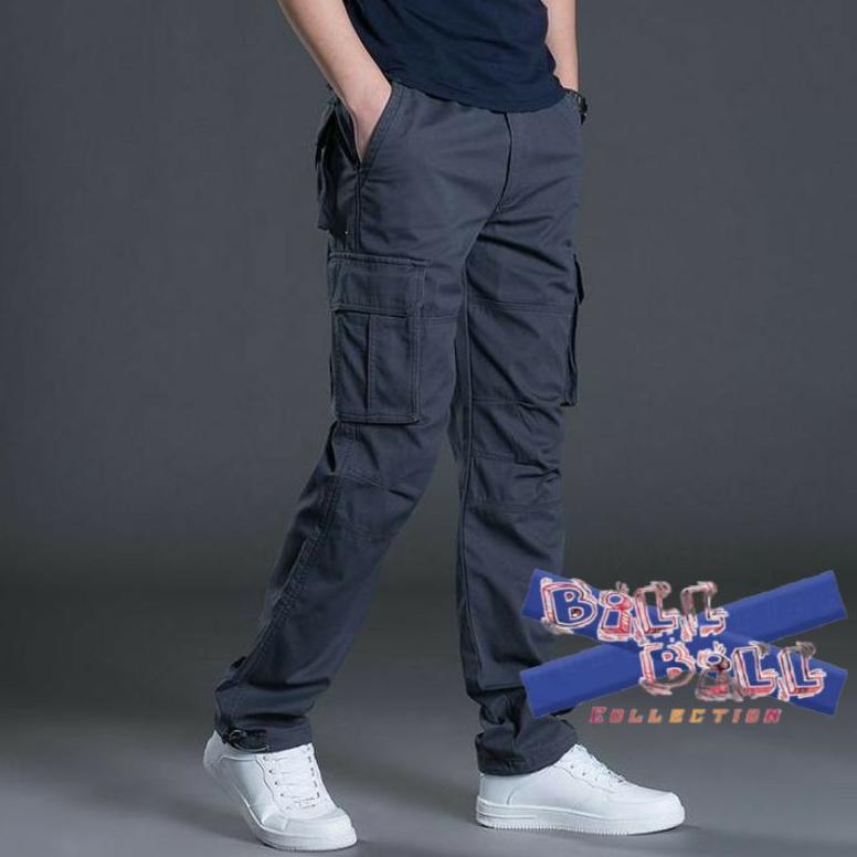 favorit celana cargo panjang pria twill american drill