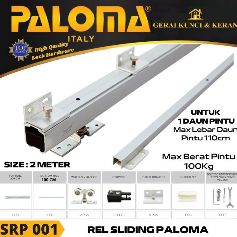 SLIDING RAIL PALOMA PINTU GESER SRP 001 2 METER REL SLIDING