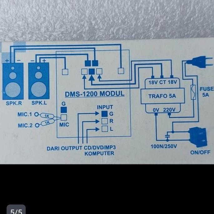 Promo Pcb Kit Mesin Speaker Aktif Stereo Dms 1200 Platinum Dms1200 Tip 3055 Cod