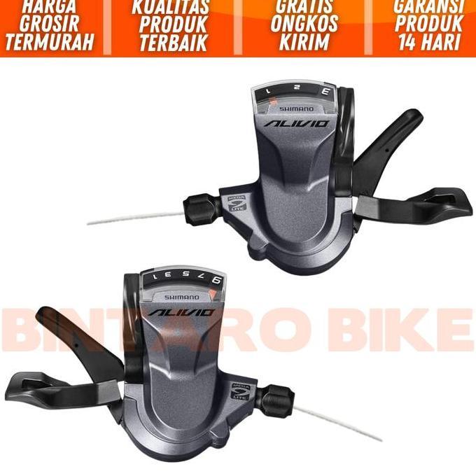 crizztophen - shifter sepeda shimano alivio m4000 9 speed operan gigi sepeda lipat mtb dll