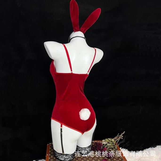 Lingeire Lingerie Jumpsuit Babydool Seksi Set Seragam Gadis Kelinci Bahan  Velvet Beludru Premium Qu
