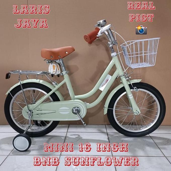 SEPEDA ANAK PEREMPUAN MINI 16 INCH BNB SUNFLOWER SEPEDA MINI ANAK UKURAN 16 BNB CLASIX X