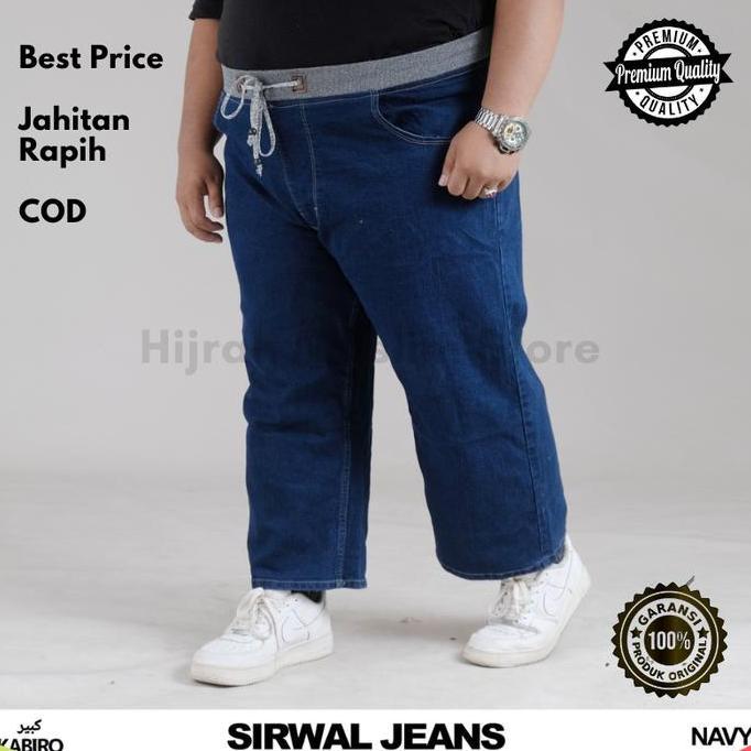 TERBARU Celana Sirwal Sunah cingkrang pria / Sirwal Kamil Jeans Jumbo celana sholat BISA GRAB
