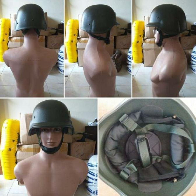 Helm 3in1 TNI Hijau Army