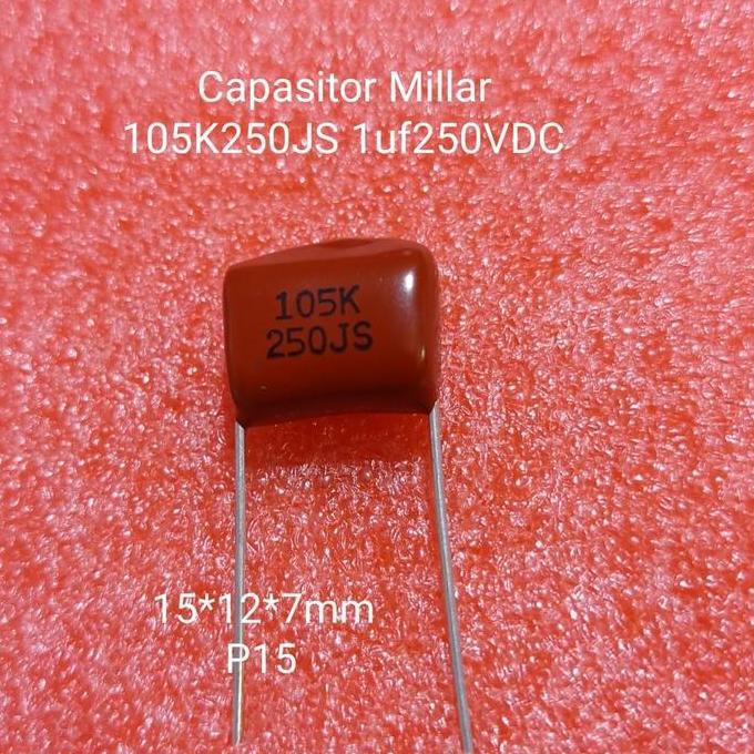 capasitor milar 105K 250V 1uf p15