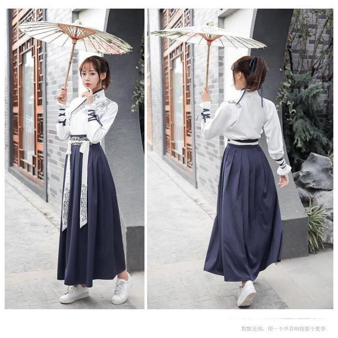 CC-127 hanfu unisex wanita pria baju tradisional cina han yukata kimono warrior cosplay kostum
