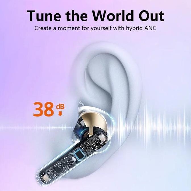 Headset Bluetooth TWS Voided New Air 39 Wireless Transparant