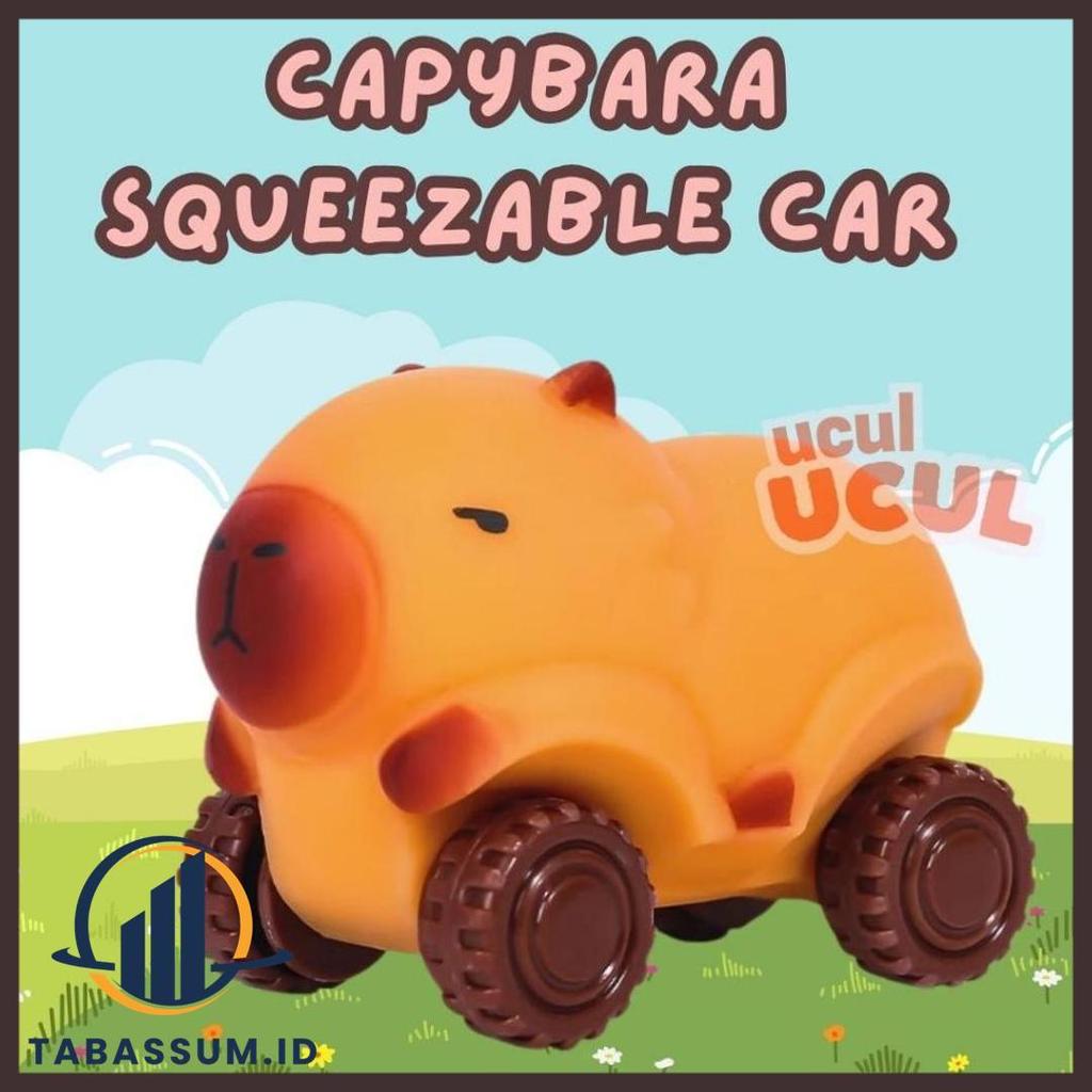 Berkualitas [Ucul Ucul] Mainan Mobil Gantungan Squishy Capybara Stress Relieve