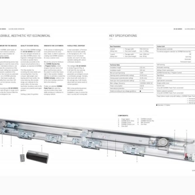 Dorma Automatic Sliding Door Es 68 Dormakaba Pintu Sliding Otomatis