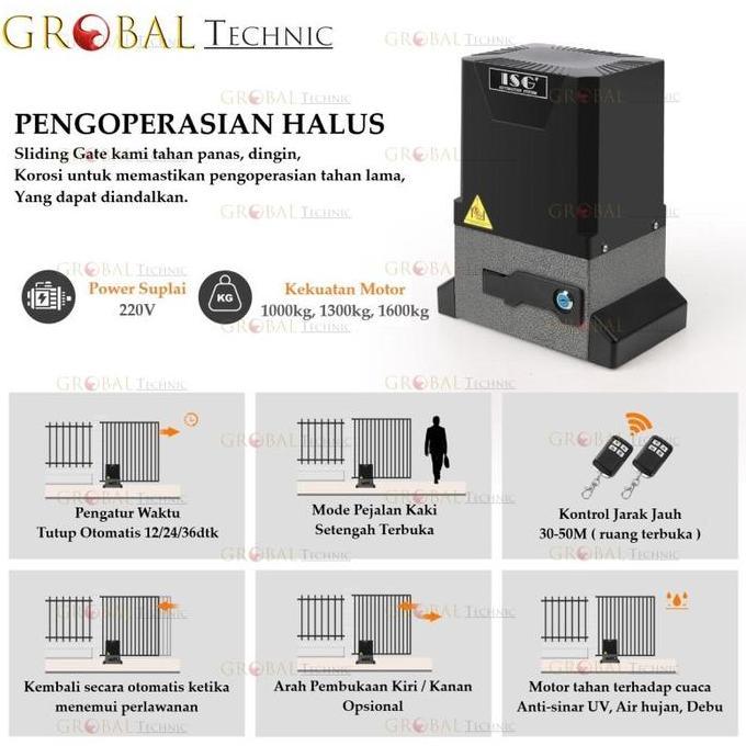Automatic Sliding Gate Isg 1600Kg Ac Motor Magnetic / Mesin Pintu Pagar Otomatis 1600Kg