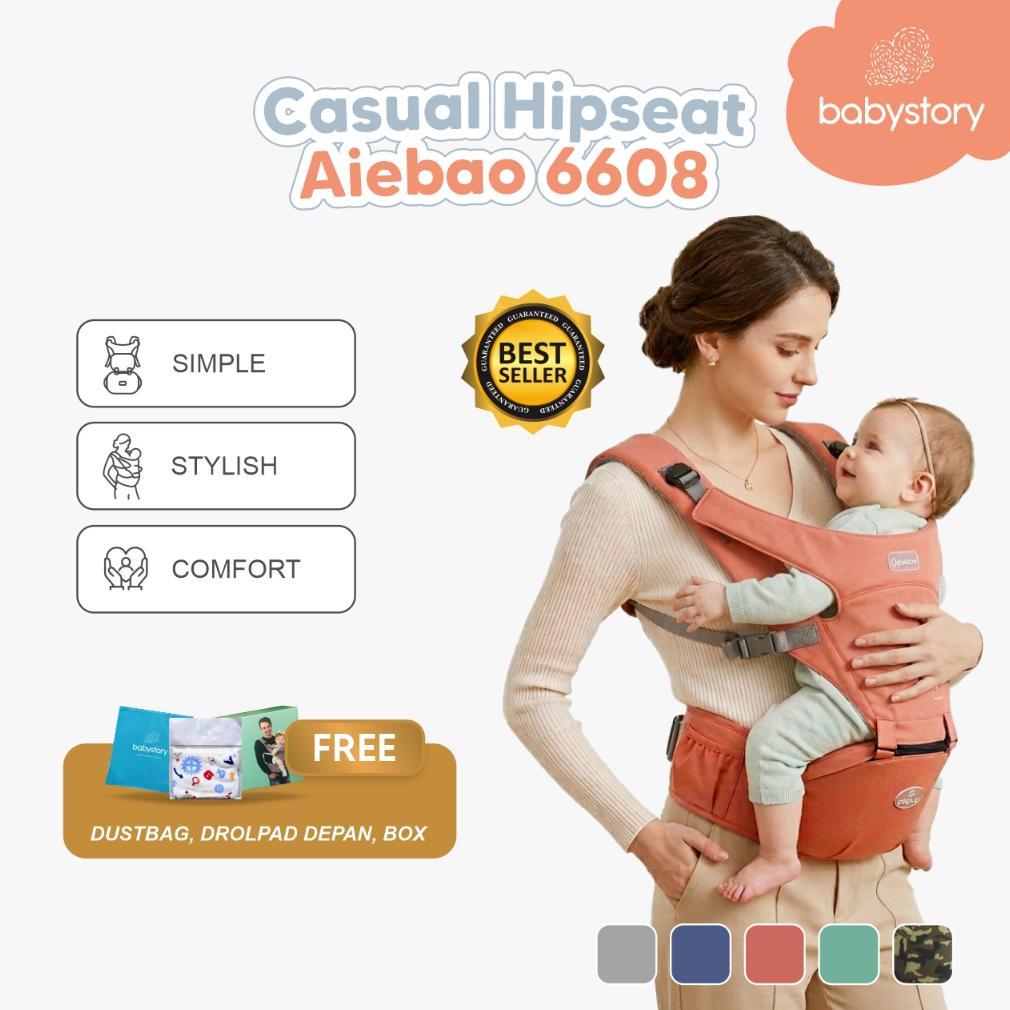 BACOPERSPACE HIPSEAT AIEBAO 6608 ORIGINAL HIPSEAT CASUAL HIPSEAT BABY CARRIER GENDONGAN BAYI AIEBAO 