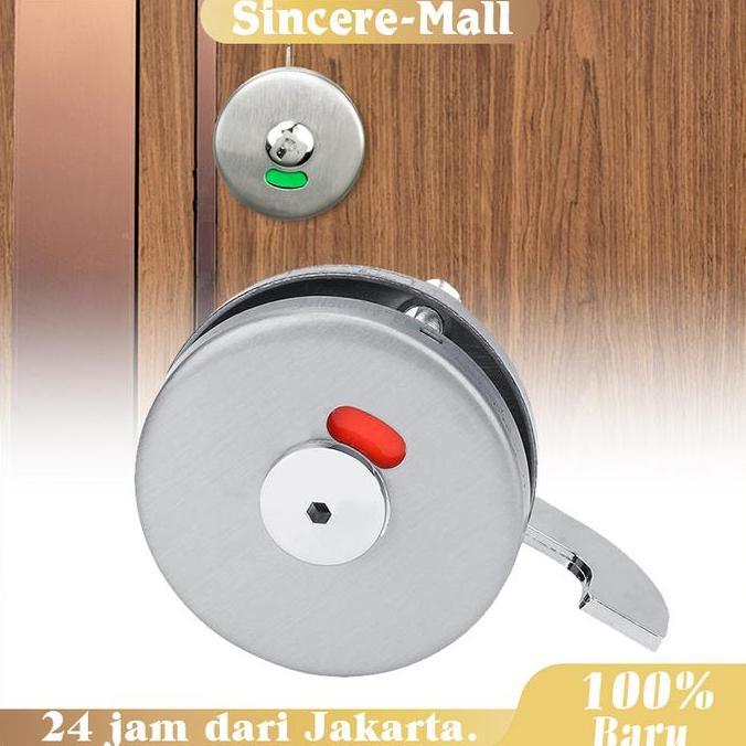 YUZABA Kunci Pintu Kamar Mandi Grendel Indikator Toilet Grendel Toilet