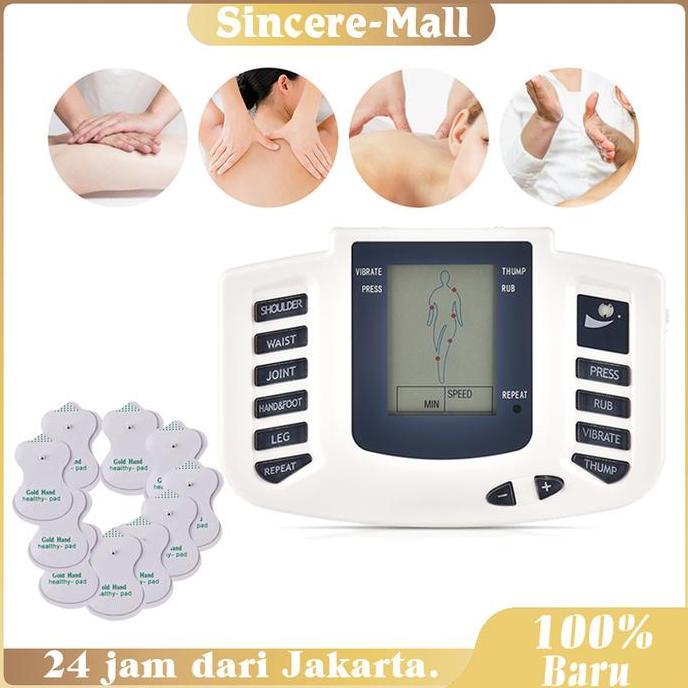 YUZABA Alat Pijat Akupuntur Elektrik Alat Terapi Listrik Gel Pad Alat Pijat