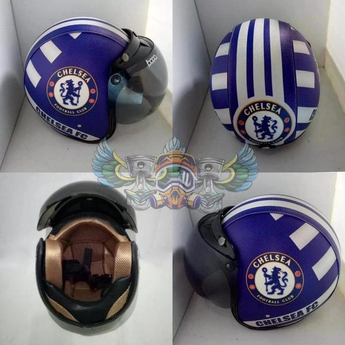 Helm Bogo Retro Dewasa Chelsea