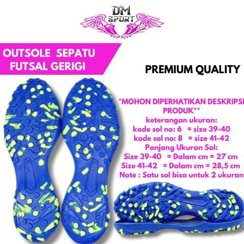 HANNABIMART OUTSOLE SEPATU FUTSAL TURF | BAWAHAN SEPATU FUTSAL GERIGI LAPANGAN SINTETIS | SOL SEPATU