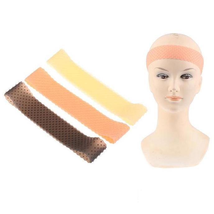 KAWI karet wig silikon grip headband bandana penahan rambut palsu silicone hair band anti slip lace 