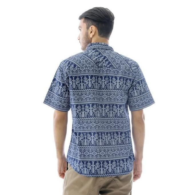 New Eiger Kemeja Katun Kambera Shirt 1989 Batik - Blue