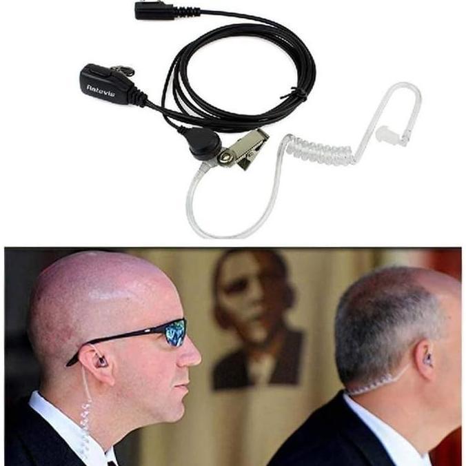 ERTTOLIN Headset FBI Earphone HT Spiral Tube Hetset Polisi Paspampres Militer Detektif Security Radi