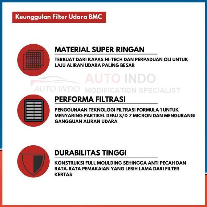 Filter Udara Mobil Bmc Fb913/20 Untuk Nissan Terra | Asli Bmc