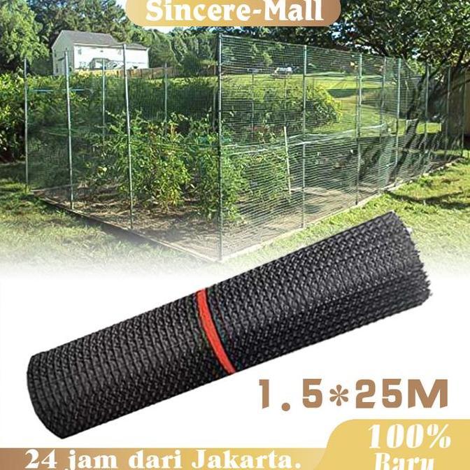 POIRENS 25 Meter Mesh Plastik Jaring Slat Chicken Wire Turus Fiber Plastik