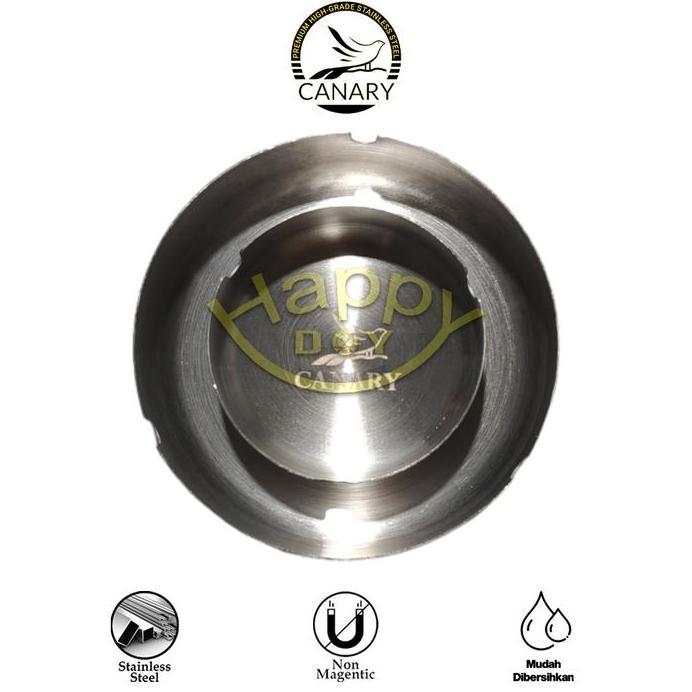 Ready ASBAK PUNTUNG | ASBAK STAINLESS STEEL | ASBAK BULAT TEBAL 8-12CM CANARY