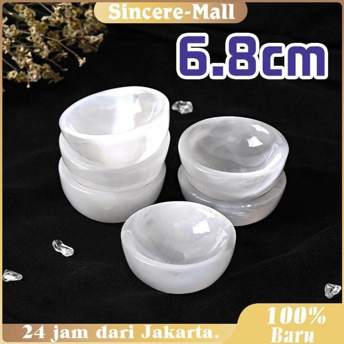 SMG Marocco Natural Selenite Bowl Crystalmine Selenite Bowl