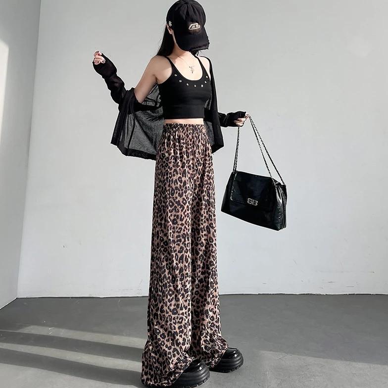KUALITAS SUPER SWEETIE CPG537 Celana Panjang Leopard Motif Macan Kulot Bahan Karet Rayon Stretch KEK