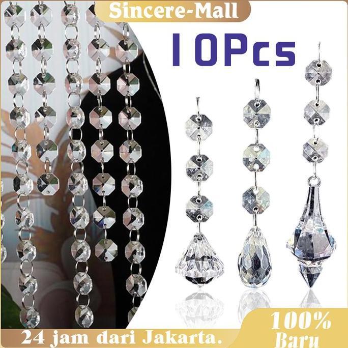 SMG Isi10 Tirai Manik Kristal Akrilik Tirai Manik Kristal Kaca Tirai Crystal Mengkilap