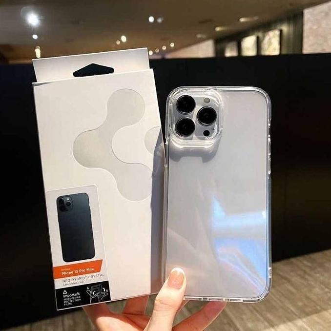 Spigen Hard Case Hybird ACRYLIC FUZE Clear Slim Crystal Flex Military Drop Bening Anti Kuning Kompat