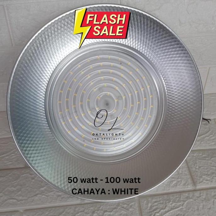PROMO Lampu Pabrik High bay LED UFO 50 watt 100 watt