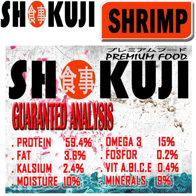 Pescare- 120Gr Shokuji Shrimp Udang Kering Pakan Reptile Kura Air Brazil Ikan Keong Kelomang Turtle 