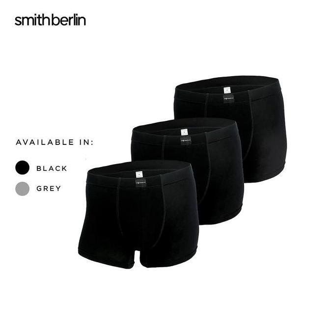 NEW SMITH BERLIN HUGO ISI 3 - CELANA DALAM BOXER PRIA BAHAN SPANDEX NYAMAN ORI