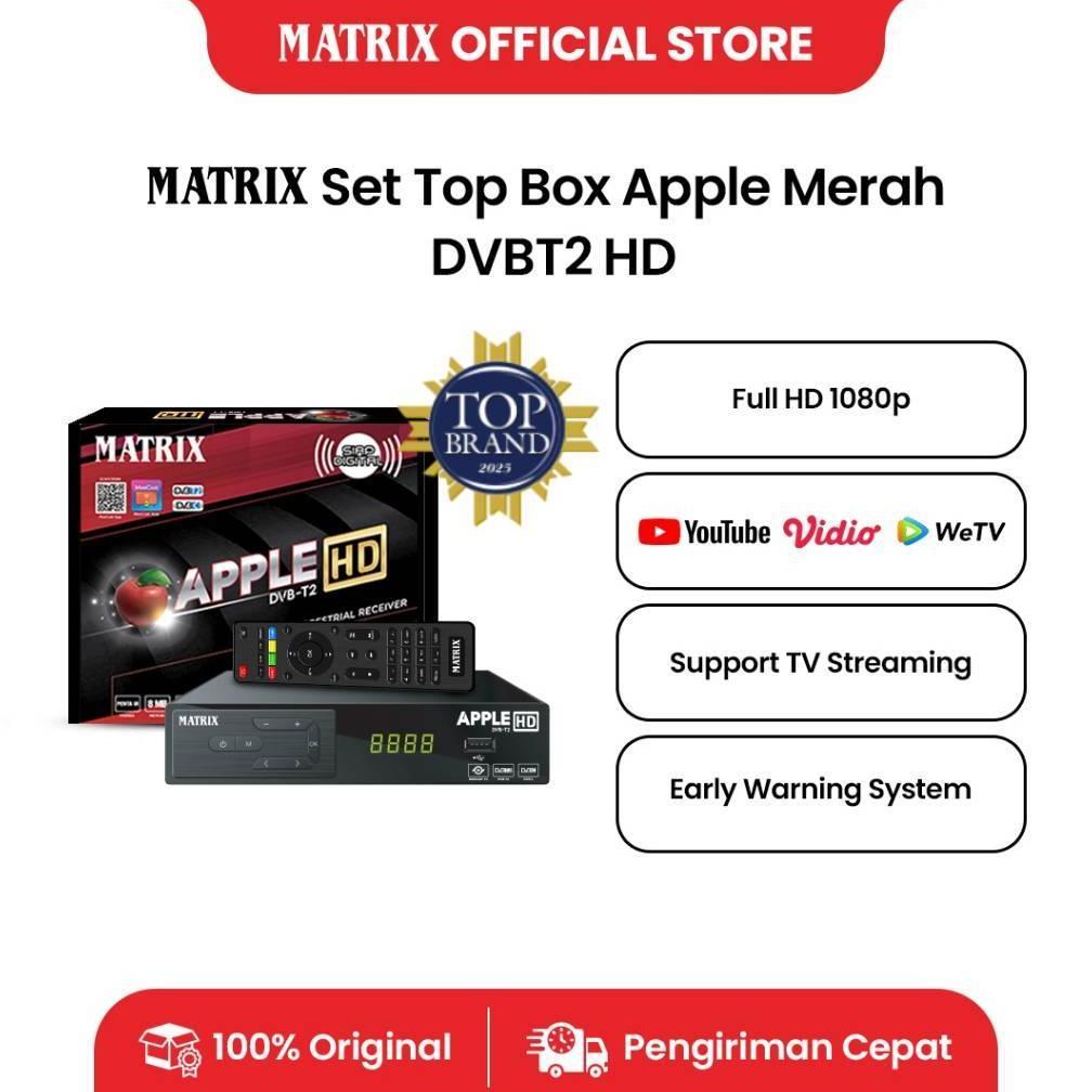 VELMORA MATRIX SET TOP BOX APPLE MERAH DVBT2 HD / STB TV DIGITAL MURAH