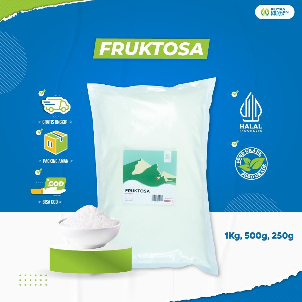 Ready Stock Gula Fruktosa Serbuk Kristal Buah Bubuk Fructose Powder 250gr 500gr 1kg